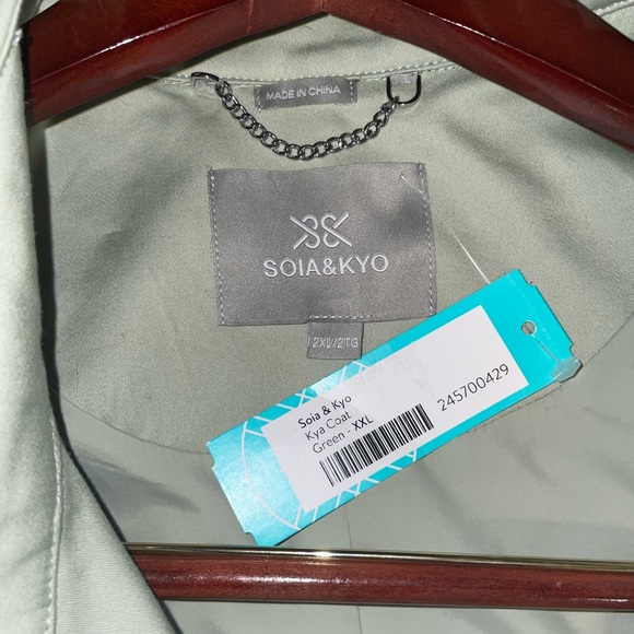 NWT Anthropologie Soia + Kyo “Kya” Trench Coat in Sage Size XXL - Picture 10 of 15